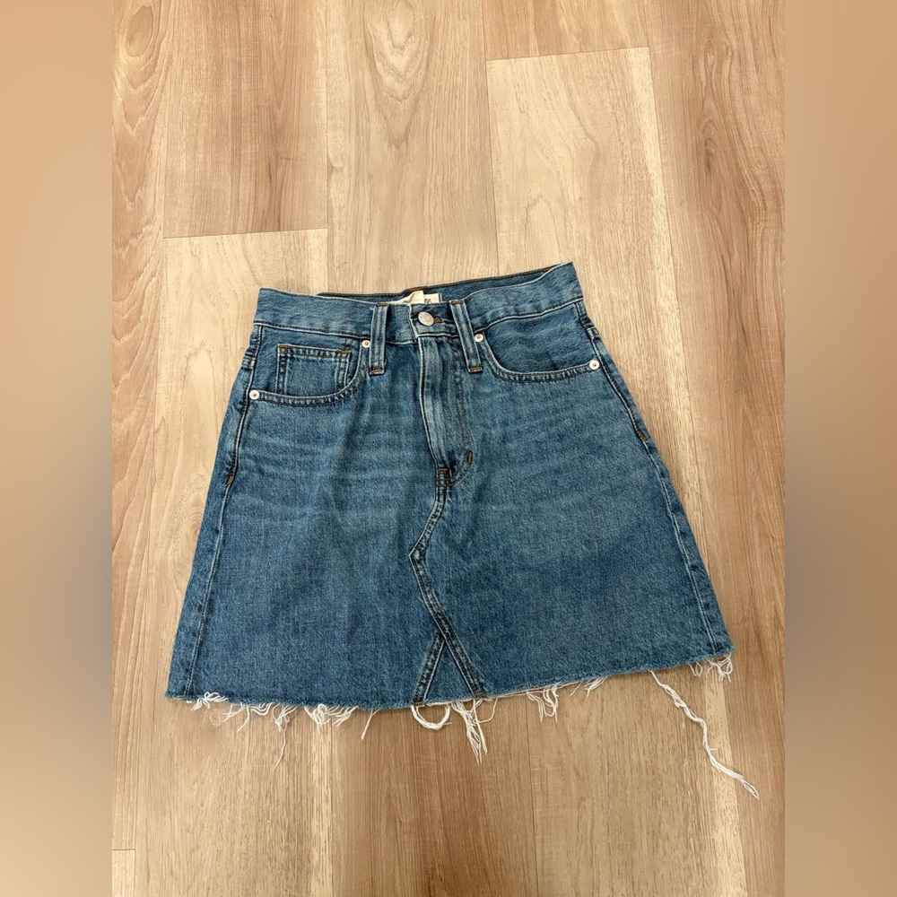 Madewell Rigid Denim A-Line Skirt